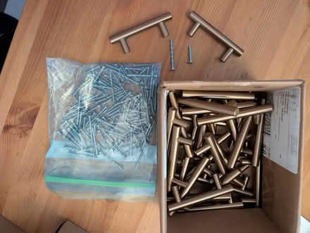 Photo of free 30 Champagne Bronze T-Bar Pulls (Teele Square) #1