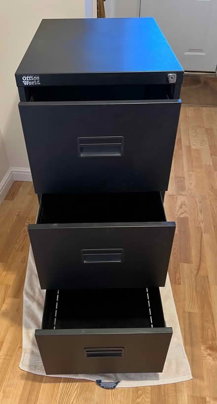 Photo of free Black filing cabinet (Epsom KT19) #1