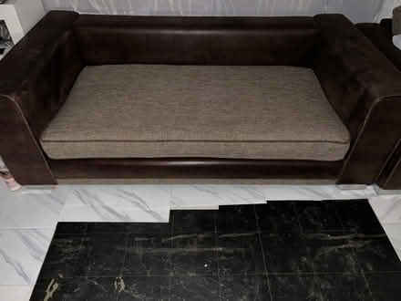 Photo of free Brown large 3 and 1 seater sofa (Hertsmere WD6) #1