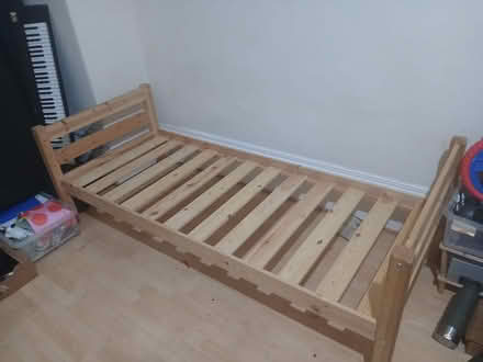 Photo of free Small single bed frame wooden (Aigburth L17) #1