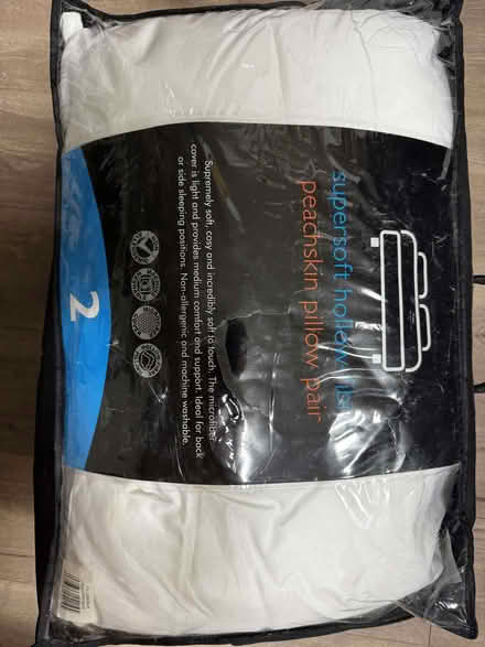 Photo of free 2 microfiber hypoallergenic pillows (Chelsea Harbour SW6) #1