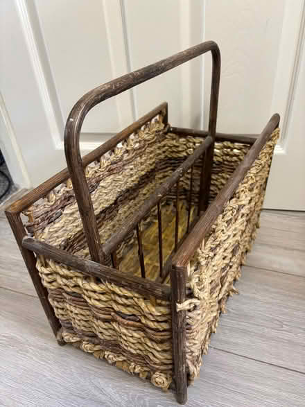 Photo of free Wicker magazine rack (Fyfield OX13) #1