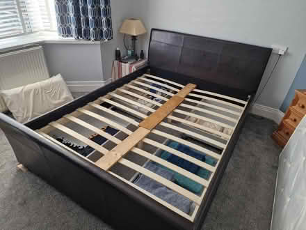 Photo of free Kingsize Faux Leather bed (Gateshead NE9) #1