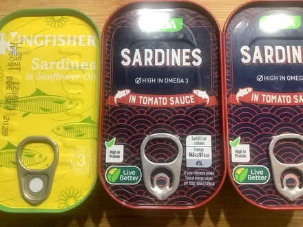Photo of free 3 tins sardines (Seaside BN23) #1