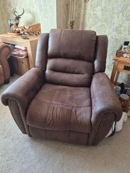 Photo of free Faux suade/leather recliners with heat and massage (Waterthorpe S20) #1