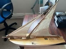 Photo of A wooden plinth for a model yacht with keel. (Barnes SW15) #1