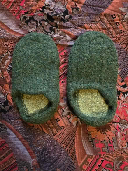 Photo of free Small Green Wool Slippers (West 7th) #1