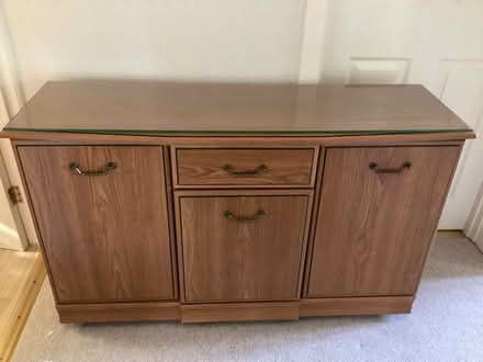 Photo of free Teak effect cupboard (Bearwood BH11) #1