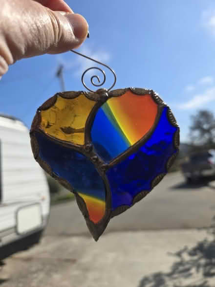 Photo of free Heart leaded glass ornament (El Sobrante) #1