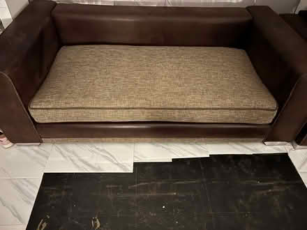 Photo of free Brown large 3 and 1 seater sofa (Hertsmere WD6) #2