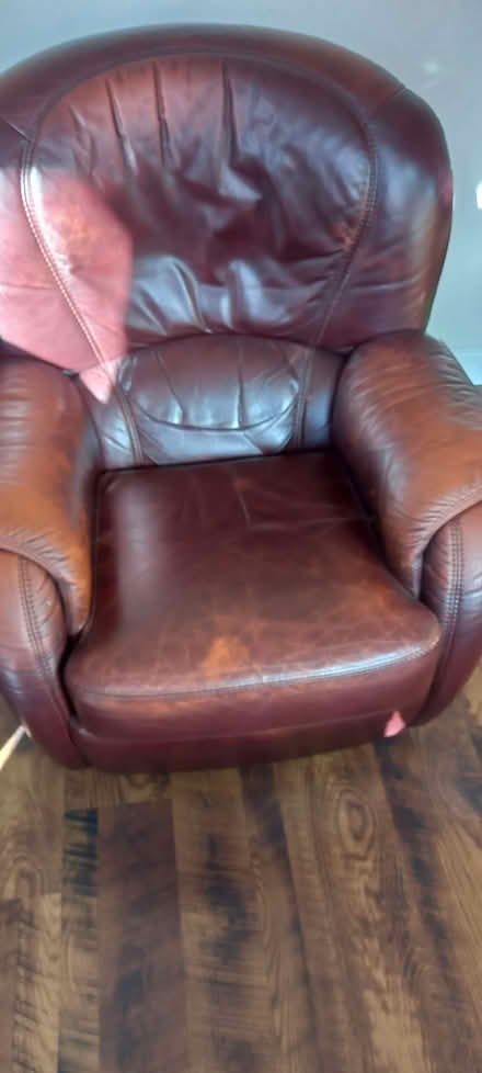 Photo of free Brown real leather armchair (Nyetimber PO21) #1