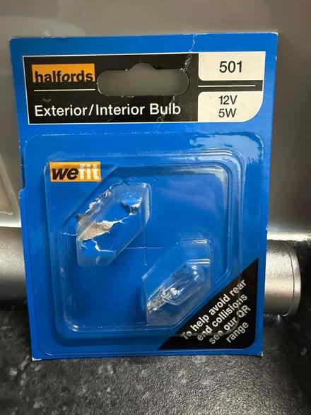 Photo of free Halfords replacement bulb ‘501’ exterior/interior 12V 5W (Bilton CV22) #1