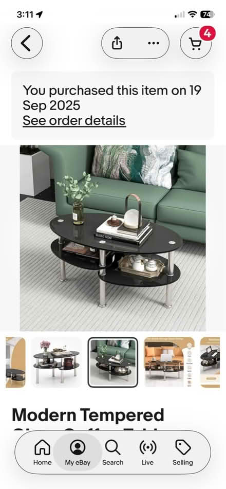 Photo of free Lovely glass coffee table (Clayton brook PR5 8) #1