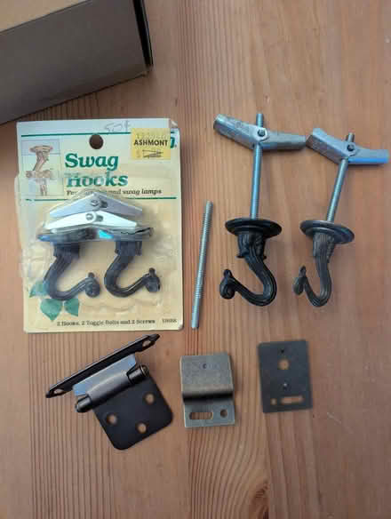 Photo of free Swag hooks & cabinet hinge set (Teele Square) #1
