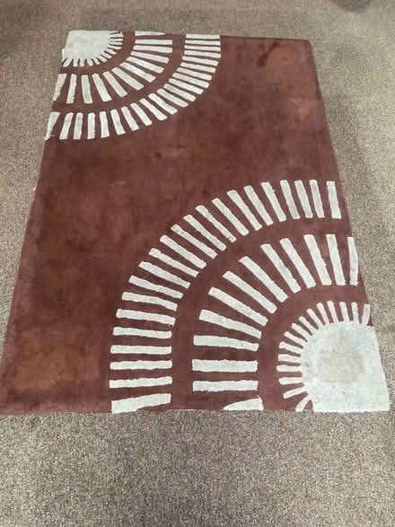 Photo of free Patterned Brown and Grey/Blue rug (Great Eccleston PR3) #1