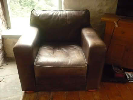 Photo of free 2 real leather armchairs (Blagdon BS40) #2
