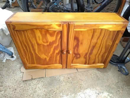 Photo of free Solid pine slimline wall cupboard, 76cm long (Lower Earley RG6) #1
