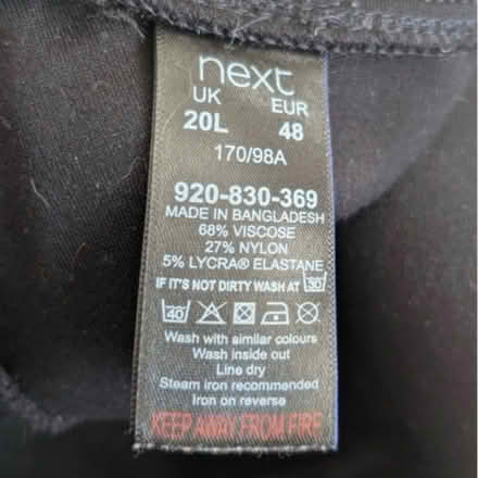 Photo of free NEXT Thick Black Leggings Size 18L (Springfield, CM1) #2