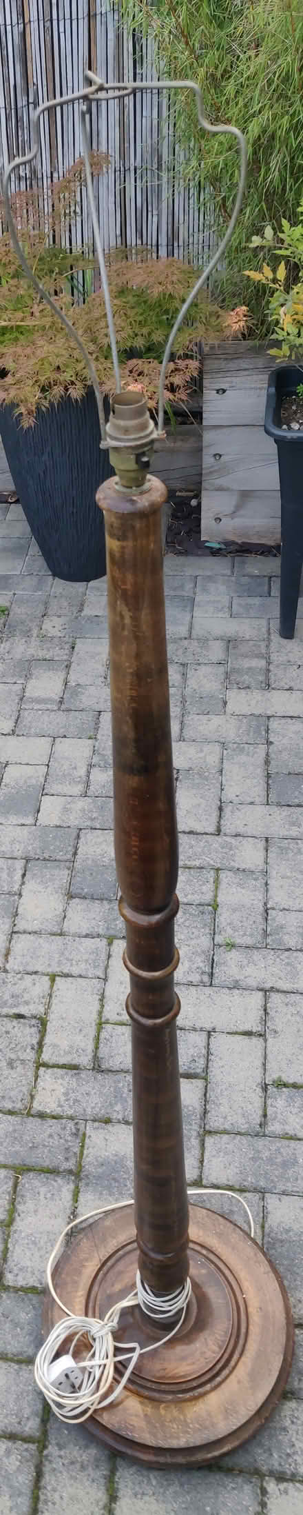 Photo of free Wooden standing floor lamp (Baldock (SG7)) #1