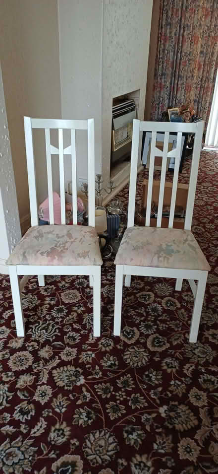 Photo of free Kitchen chairs x2 (Knotty Ash L14) #1