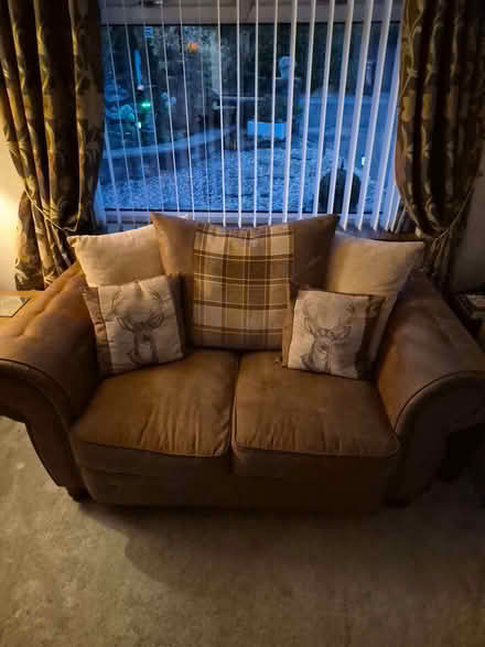 Photo of free 3 seat settee in faux suade/leather (Waterthorpe S20) #3