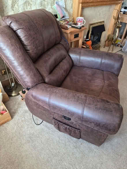 Photo of free Faux suade/leather recliners with heat and massage (Waterthorpe S20) #3