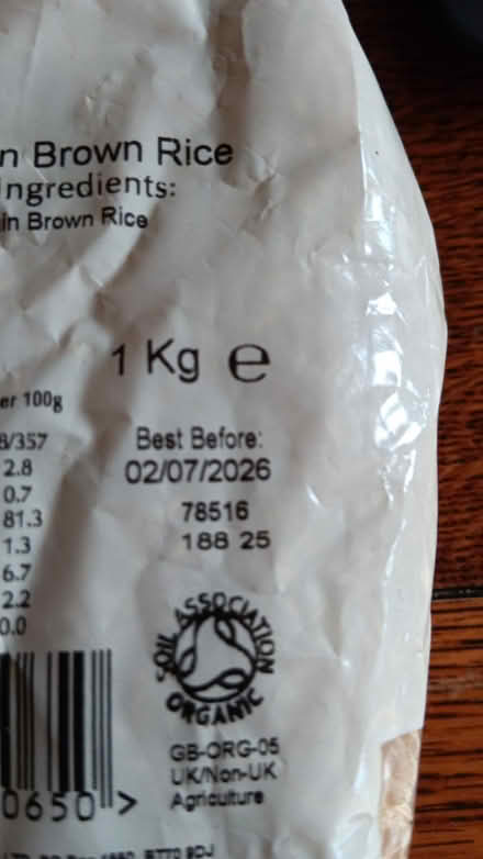 Photo of free organic long grain rice (Kidderminster, DY11) #2