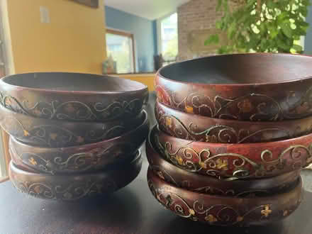 Photo of free 10 wooden bowels (RestonWater resistant) #1