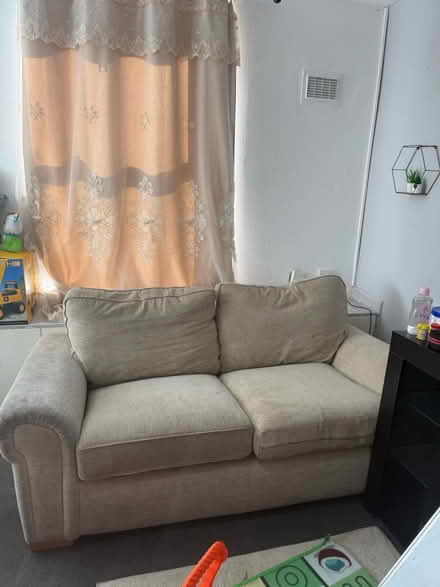 Photo of free 2 seaters(2) beige sofa and cushion (Buwell NG6) #3