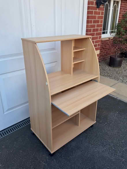 Photo of free Upright computer desk with sliding tray (The Hythe, Maldon CM9) #3