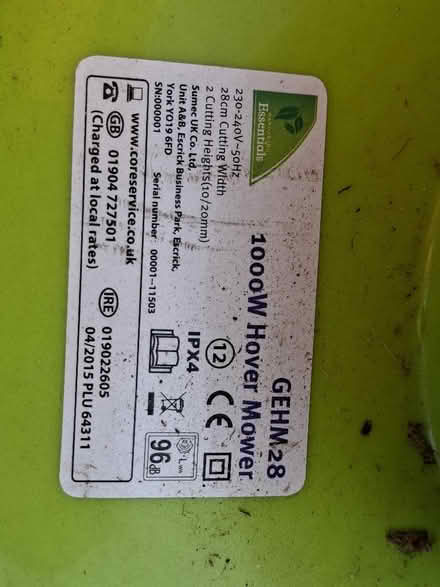 Photo of free Electric hover mower (Dothill TF1) #3