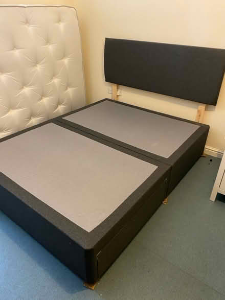 Photo of free king size bed frame and headboard (SW19 3AN) #1