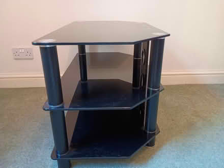 Photo of free black glass and chrome tv and vcr stand (Parson's Heath CO4) #3