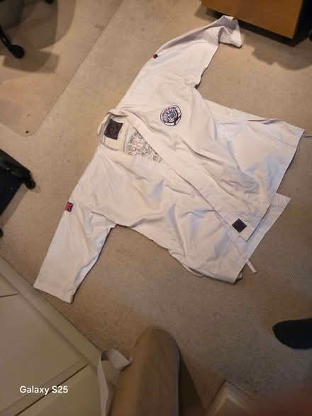 Photo of free Two white Tang Soo Do martial arts uniform jackets (Frog Island LE4) #1