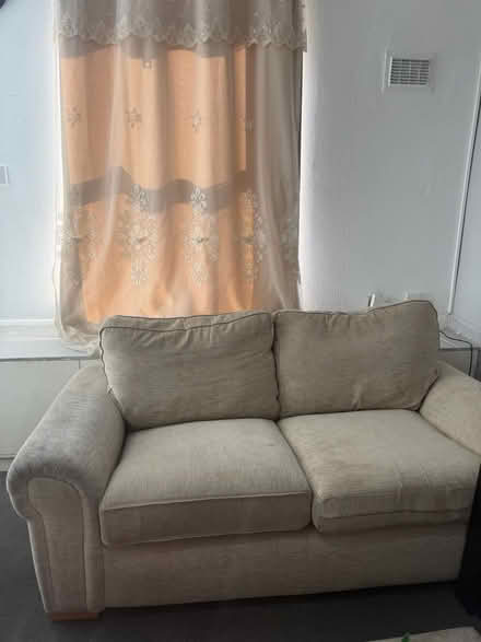 Photo of free 2 seaters(2) beige sofa and cushion (Buwell NG6) #4