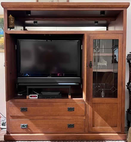 Photo of free Oak wood Mission Style Cabinet (Rose drive area) #1