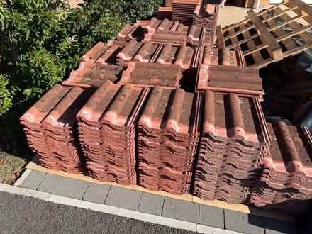 Photo of free 300 + 60 terracotta Redland double Roman roof tiles (The Butts BA11) #1