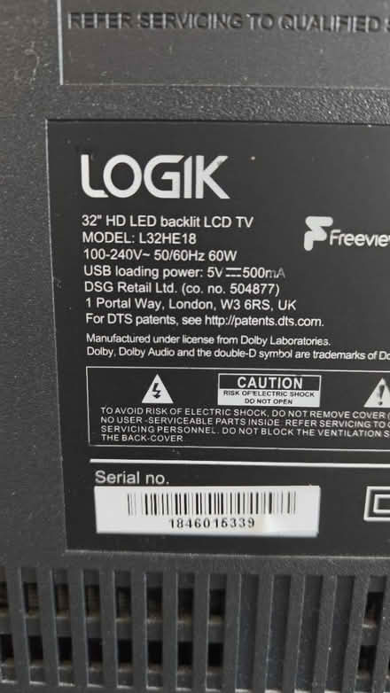 Photo of free 32" tv (Beldams lane CM23) #1