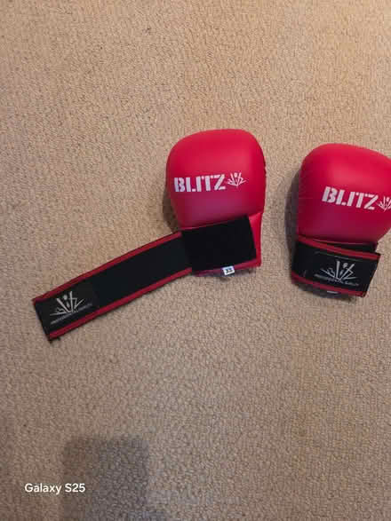 Photo of free Blitz Karate Sparring Gloves / Mitts – Red – Size XS (Frog Island LE4) #1