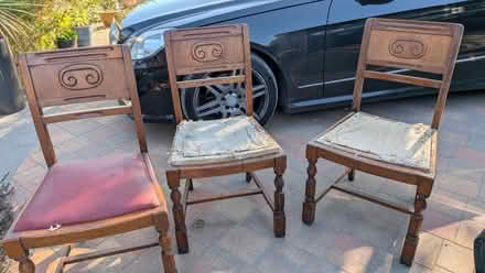 Photo of free 3 Vintage Chairs for Upcycling (Old Basing RG24) #1