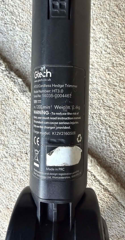 Photo of free Gtech Cordless Hedge Trimmer - not working - with Cutters (Dormansland RH7) #3