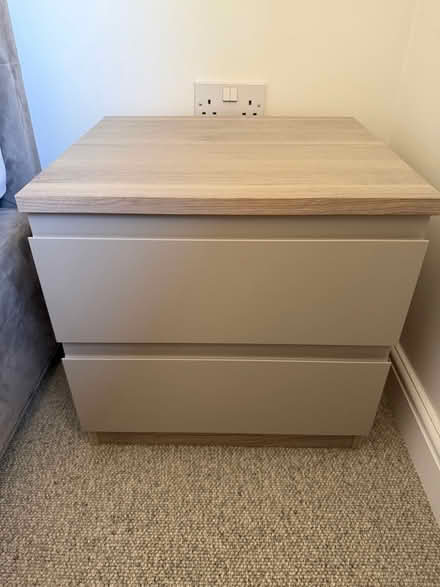 Photo of free John Lewis Mixit grey tallboy & 2 bedside units (Arborfield Garrison RG2) #4