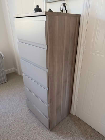 Photo of free John Lewis Mixit grey tallboy & 2 bedside units (Arborfield Garrison RG2) #2
