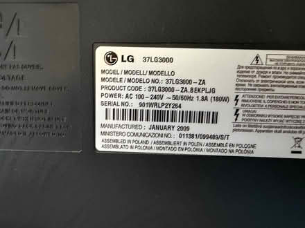 Photo of free LG Television 37” (Harpenden AL1) #4