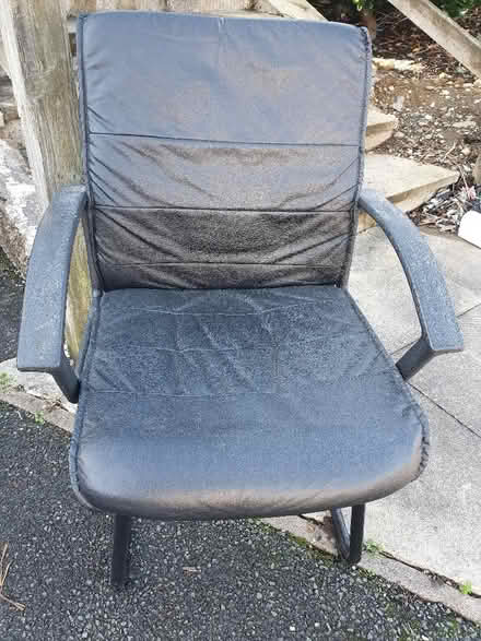 Photo of free Black leather office chair (Kendal LA9) #2
