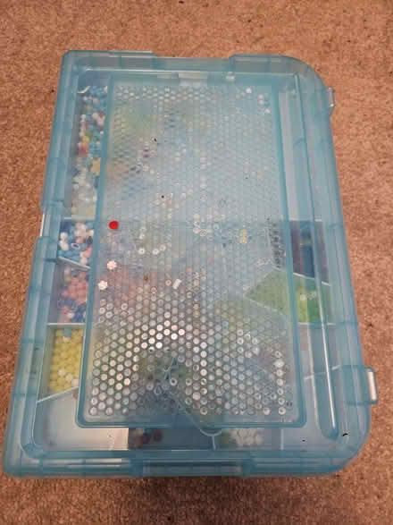 Photo of free Aquabeads tray and beads with storage (Ulverley Green B92) #2