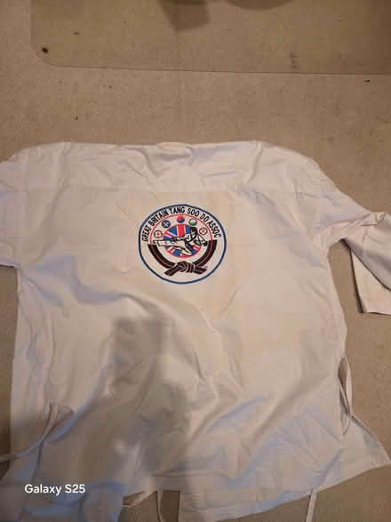 Photo of free Two white Tang Soo Do martial arts uniform jackets (Frog Island LE4) #2