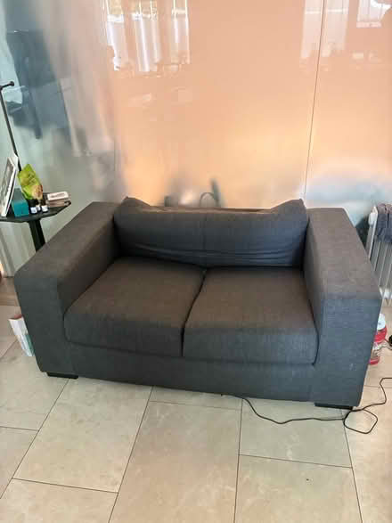 Photo of free Grey small sofa (Stockwell, SW8) #1