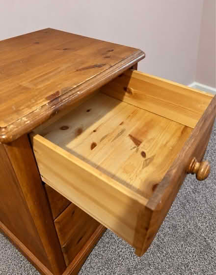 Photo of free Solid pine bedside table (Lancaster LA1) #2