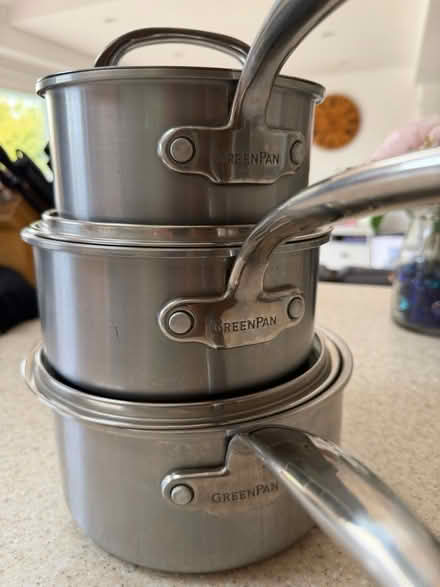 Photo of free 3 x non-stick saucepans with lids (Near Berrylands Station KT5) #2
